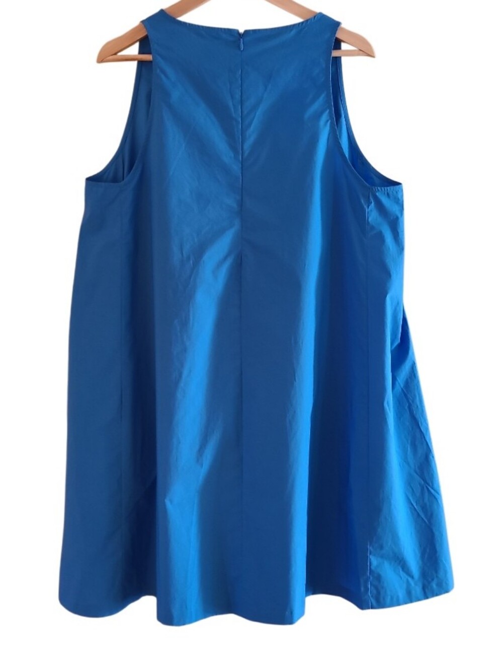 United Colors Of Benetton Kadin 100% Cotton Sleeveless A-Line Mini Dress Blue - Picture 11 of 17